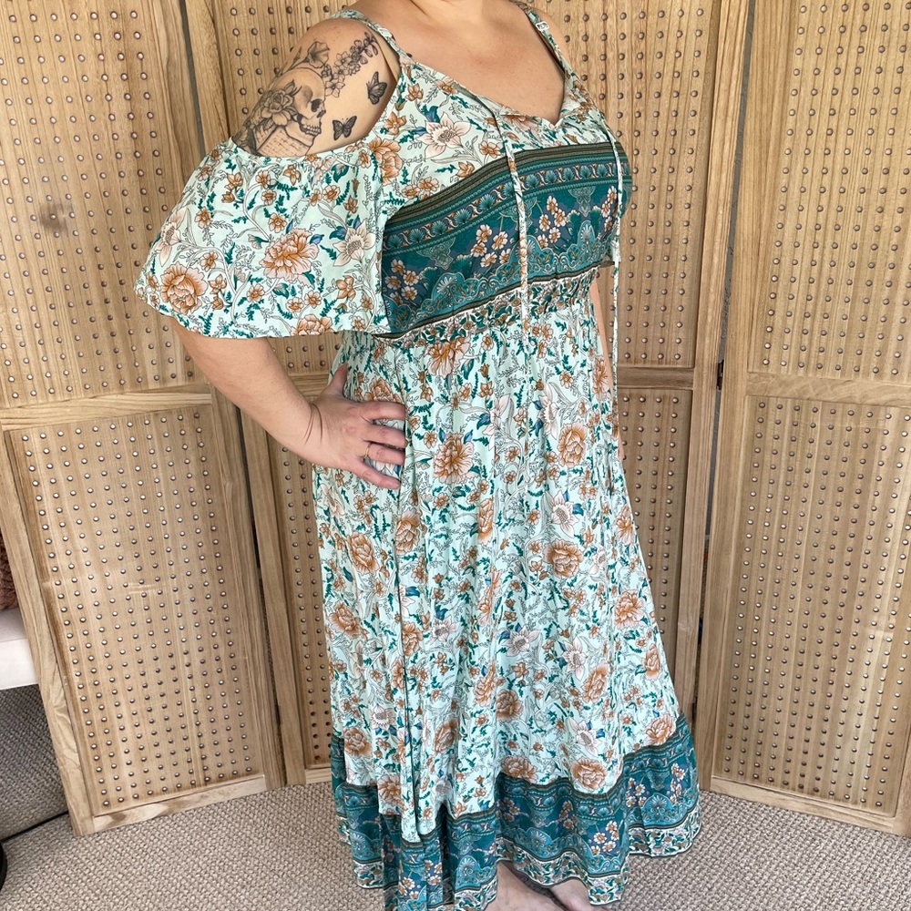 Boho Off-Shoulder Dress